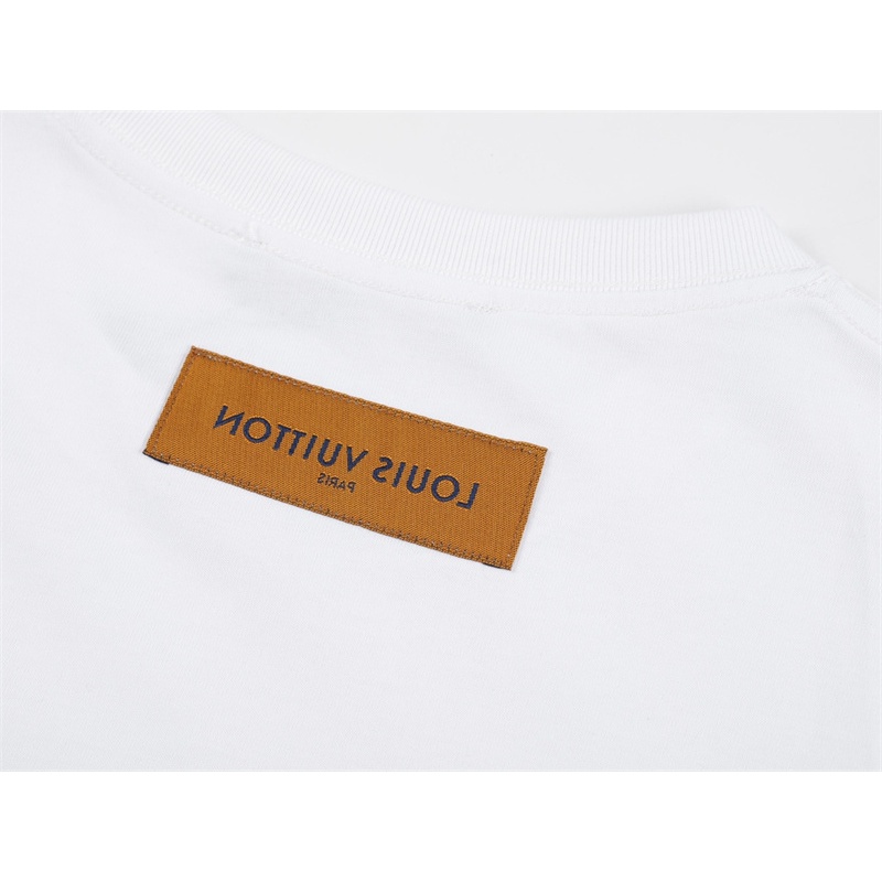 L-v &amp; - Áo Thun Unisex Tay Ngắn Incomplete Logo Cao Cấp Thời Trang Đường Phố Mùa Xuân Mới