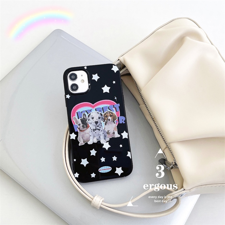 Ốp Điện Thoại TPU Mềm Màu Kẹo Hình Cún Cưng Cho IPhone 14 13 12 11 Pro Max SE2020 X XR Xs Max 7 8 6 6s Plus