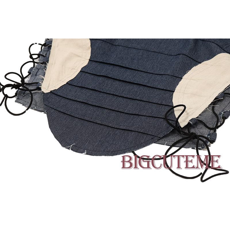 Bộ Áo 2 Dây + Chân Váy Ôm Mini Màu Sắc Tương Phản Thời Trang Mùa Hè Xinh Xắn Cho Nữ