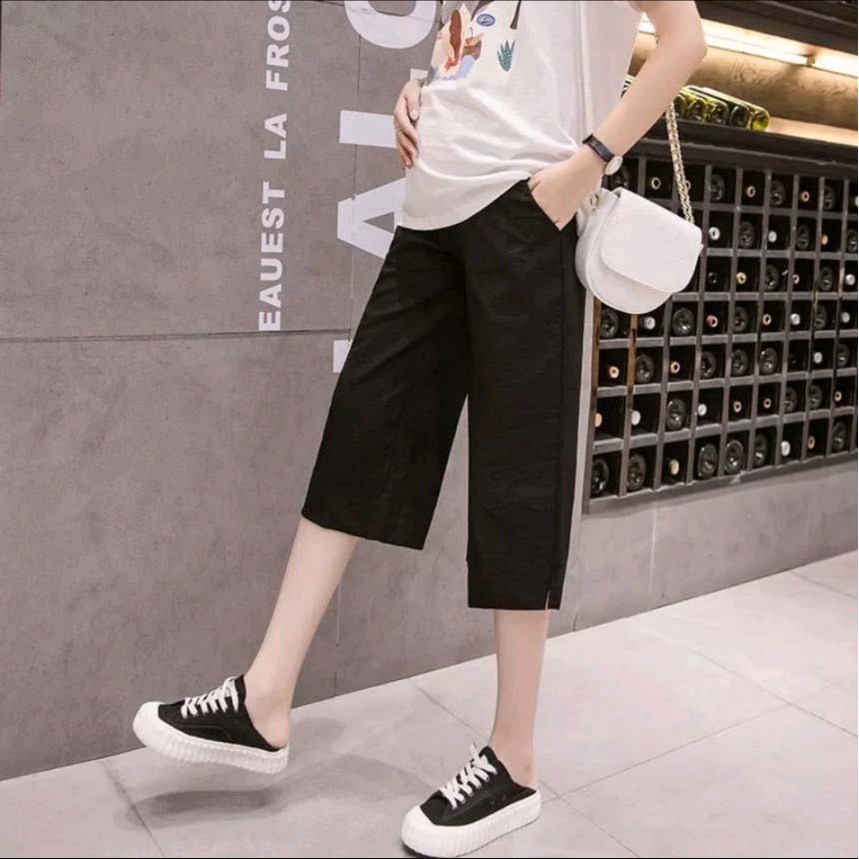 Quần bầu QB376 Quần bầu đũi ngố lửng Quần bầu công sở legging lửng mặc váy mặc trong váy ống rộng TIRA