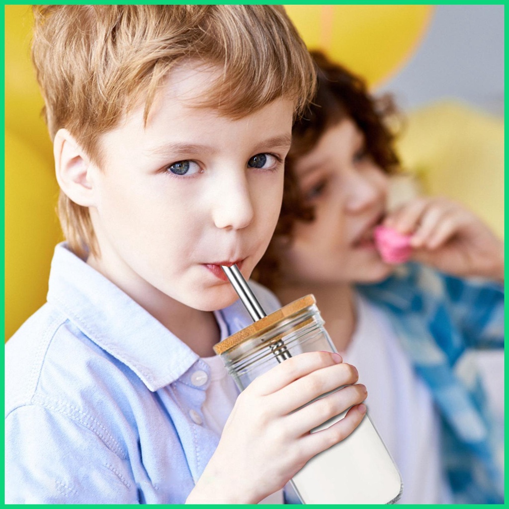 Set 2 Cốc Thủy Tinh Uống Cà Phê Có Nắp Đa Năng Cho Nhà Bếp