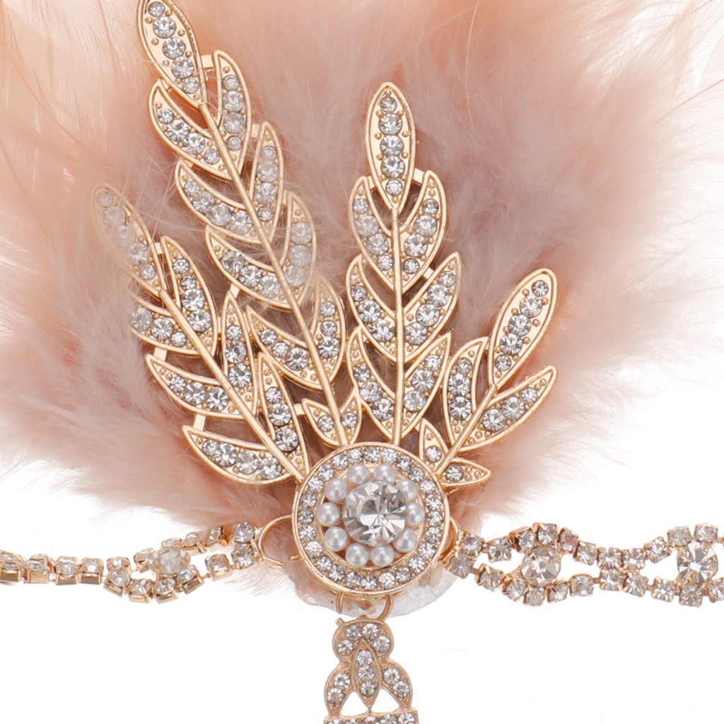 Băng Đô Cài Tóc Đính Lông Vũ Phong Cách 1920s 20s Cho Nữ