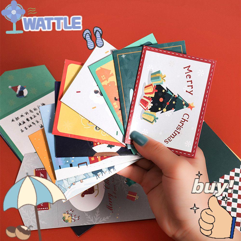 Set 1 / 10 Giấy In Họa Tiết Giáng Sinh Dễ Thương Dùng Trang Trí