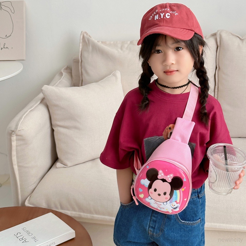 Túi Đeo Chéo Ngực Họa Tiết Hoạt Hình Kiểu Hàn Quốc Thời Trang Cho Bé