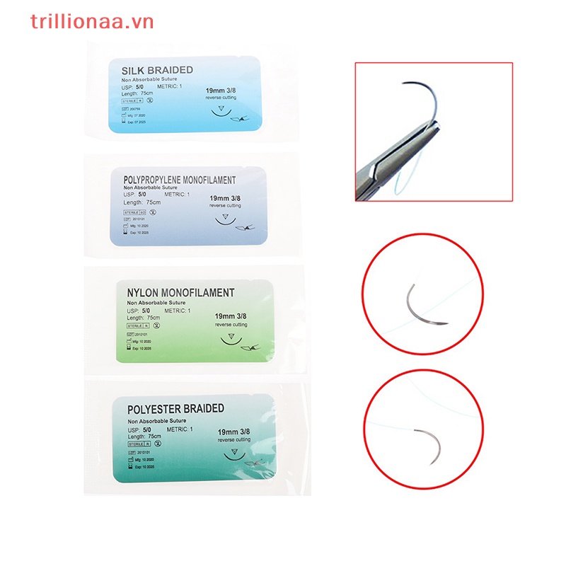 Bộ 12 Cuộn Chỉ Nylon 5.0 Dùng Trong Y Tế