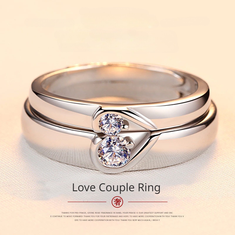 Nhẫn Đôi Thời Trang: Nhẫn Tình Yêu Vĩnh Cửu Cho Nam Và Nữ Quà Tặng Valentine