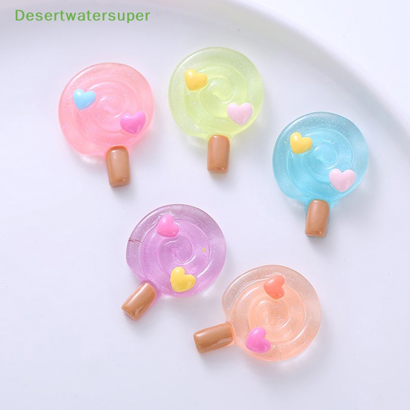 Set 5 Kẹo Mút Trong Suốt Trang Trí Scrapbook