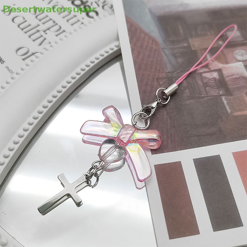 Dsvn Dây Đeo Điện Thoại Di Động Mùa Hè Họa Tiết Trái Tim Nơ Nhỏ Trong Mờ Nhẹ Nhàng Đa Năng Cho Học Sinh