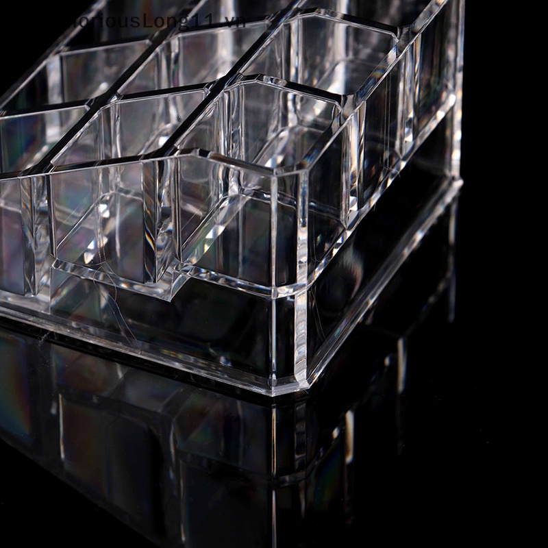 Hộp Acrylic Trong Suốt 9 Ngăn Đựng Son Môi Trưng Bày Tiện Lợi