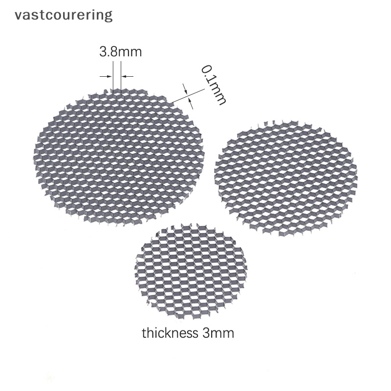 Bộ 2 Khung Lưới Tổ Ong Tròn Bọc Đèn Pha LED 42-72mm Bằng Nhôm Chống Chói Chống Chói Màu Đen