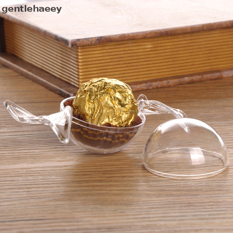 Set 12 Hộp Nhựa Đựng Kẹo Mini Có Nắp Đậy Cho Tiệc Cưới / Sinh Nhật