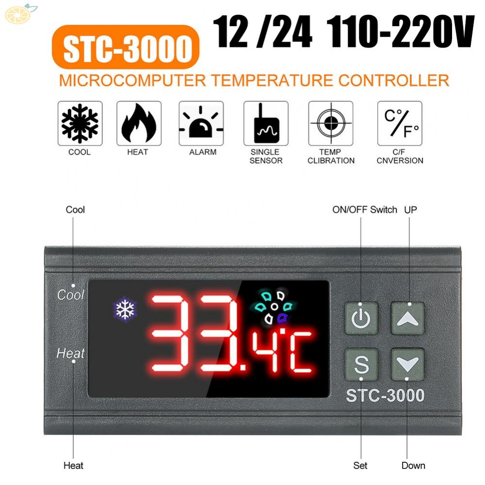 【VARSTR】Temperature Controller 1 Meter 1pcs Accessories DC 12V/24V/110-220V Digital