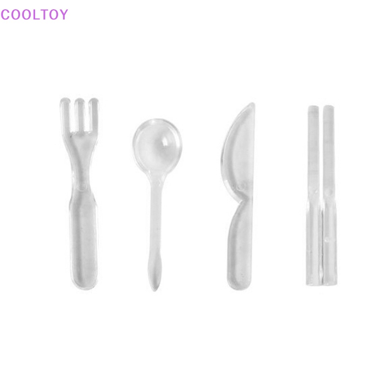 1 Bộ Muỗng Nĩa Trang Trí Nhà Búp Bê 1: 6