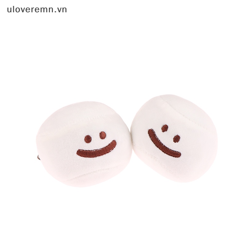 Uloveremn Móc Khóa Búp Bê Marshmallow Nhồi Bông Trắng Dễ Thương