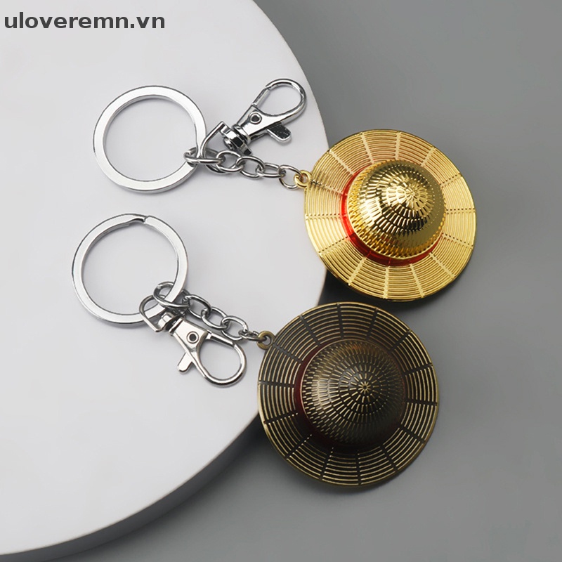 Uloveremn Móc Khóa Hợp Kim Hình Nón Rơm Hóa Trang Anime Unisex