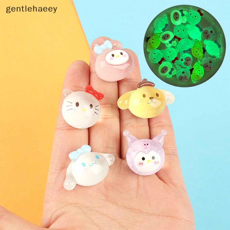 Set 3 Phụ Kiện Resin Phát Quang Họa Tiết Hoạt Hình Trang Trí Trang Sức DIY