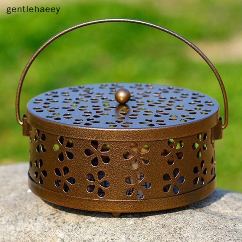 Hộp Đựng Nhang Muỗi Hình Tròn Rỗng Có Tay Cầm Tiện Dụng