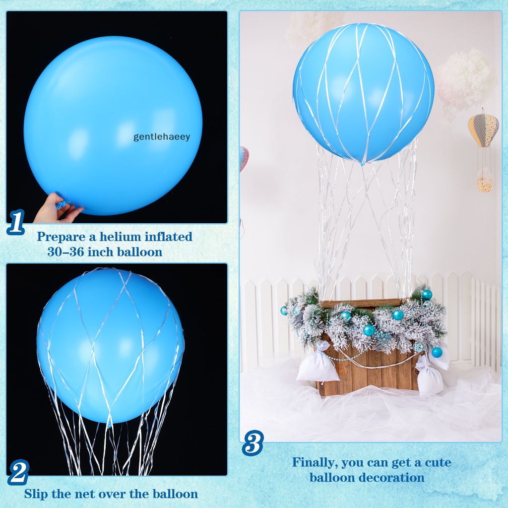 Set 6 Bong Bóng Dạng Lưới 36 '' Dùng Để Trang Trí Khinh Khí Cầu