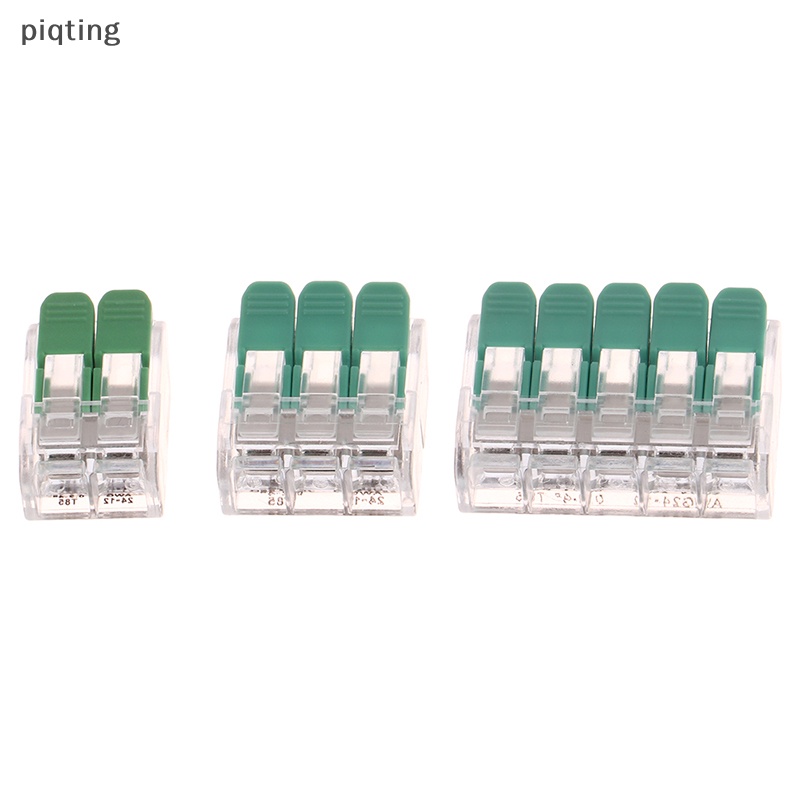 Piqt Đầu Nối Dây Điện Mini Màu Xanh Lá Cây Nhỏ Gọn Thông Dụng Kết Nối Với Gia Đình EN