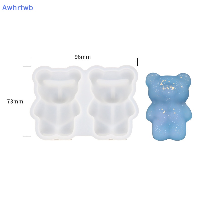 Khuôn Silicon Làm Mặt Dây Chuyền / Móc Khóa Hình Chú Gấu Bằng Epoxy Độc Đáo Mới