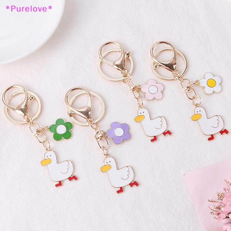 Móc Khóa Hình Chú Vịt Hoạt Hình Xinh Xắn Mới
