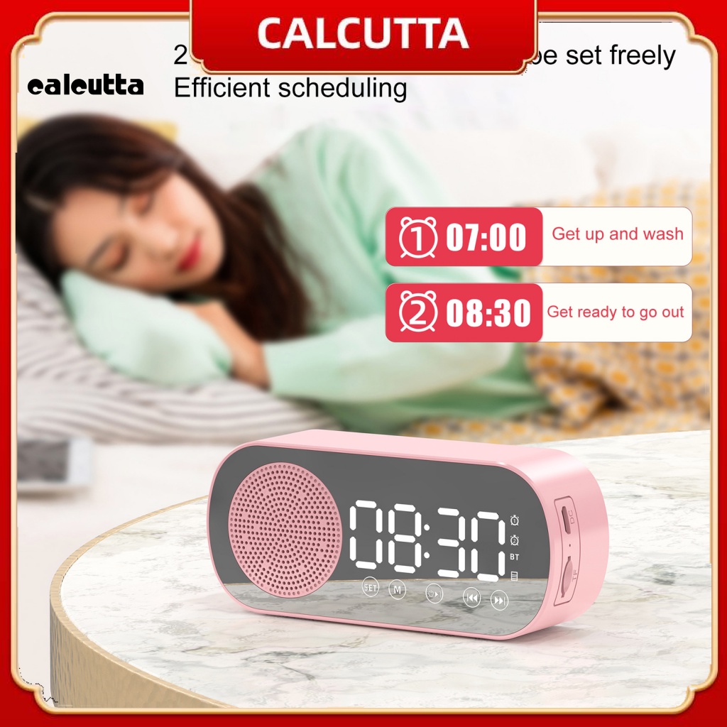 Loa Bluetooth 5.0 Không Dây Nhỏ Gọn Tích Hợp Đồng Hồ Báo Thức Tiện Dụng