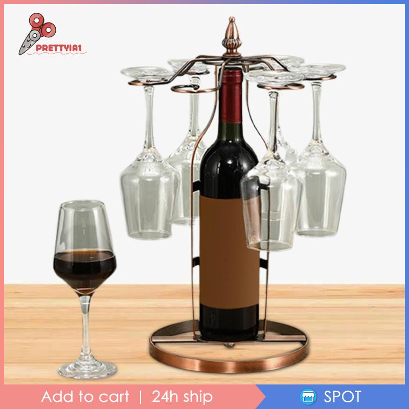 Giá Đỡ Chai RượU BằNg Sắt 2 Trong 1 TiệN DụNg