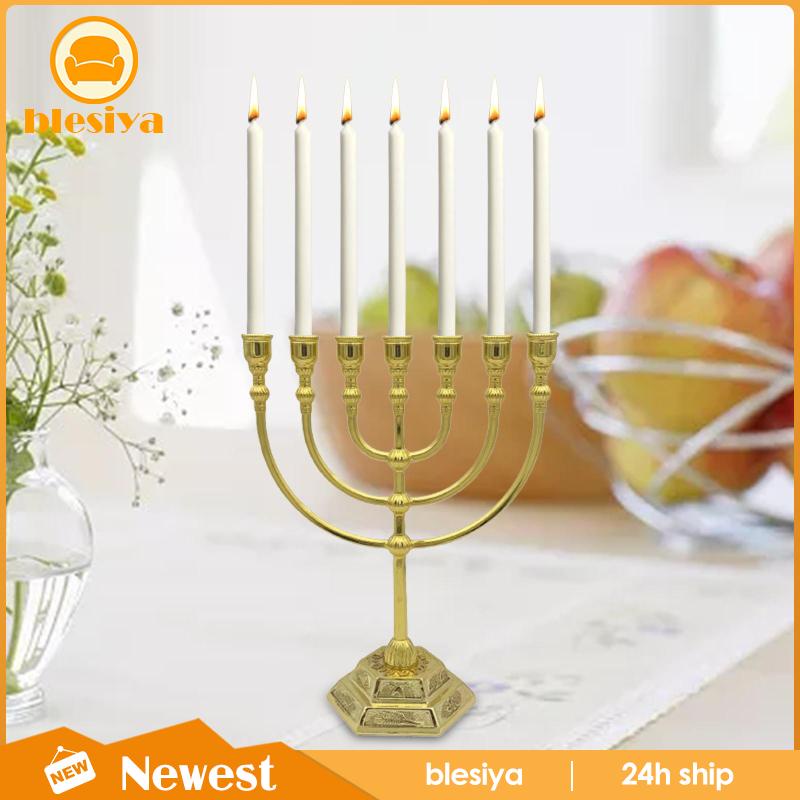 Giá Đỡ Đèn Cầy Menorah Với 7 Nhánh Để Bàn