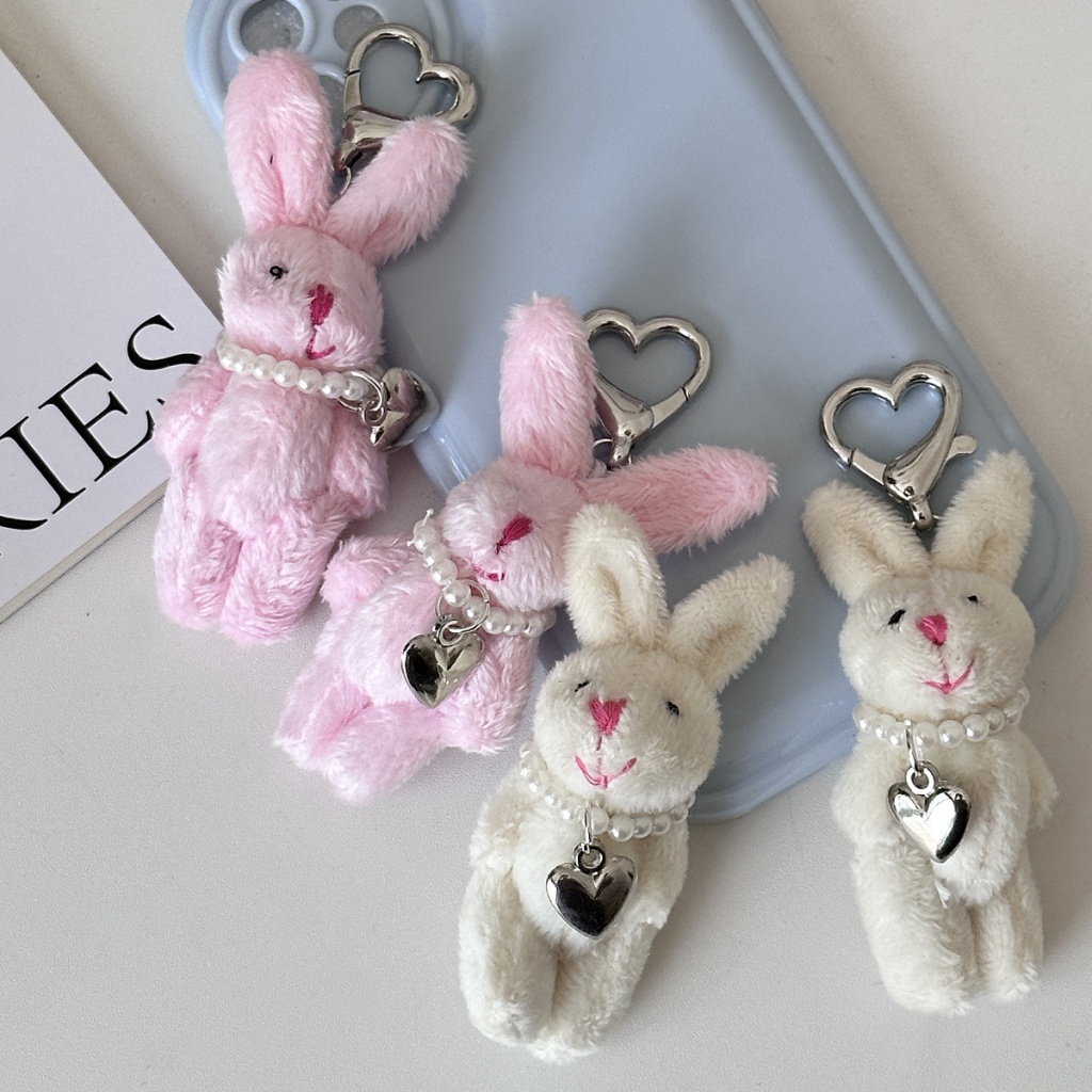 Móc Khóa Thỏ Nhồi Bông Phong Cách Hoạt Hình Dễ Thương
