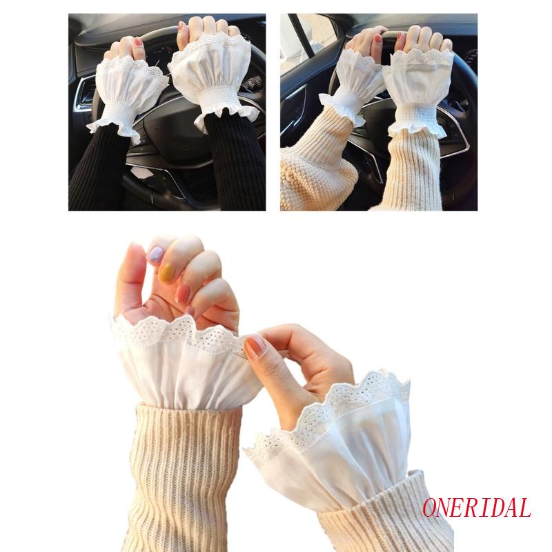 Ống Tay Áo Rời Màu Trắng Trang Trí Váy Áo Sweater