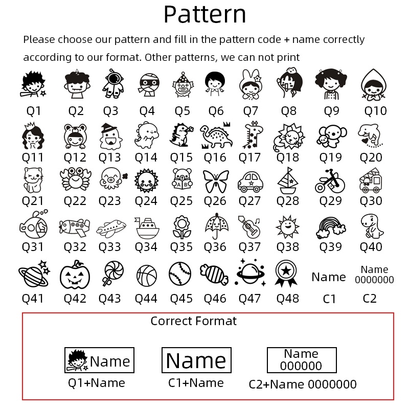 Con Dấu Đóng Tên Đồng Phục Học Sinh Chống Thấm Nước Không Phai Màu