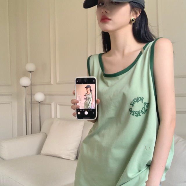 Cozok Áo Không Tay Dáng Rộng Dài Vừa Phải Thời Trang vintage Gợi Cảm