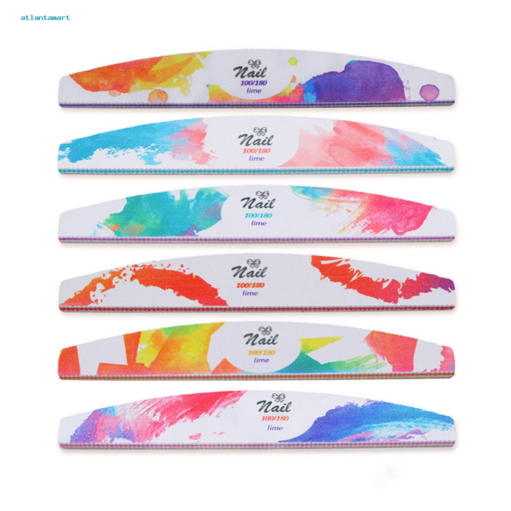 Túi Đựng Đồ Dùng Cao Cấp Tiện Dụng| Set 6 Dũa Móng Tay Hình Bán Nguyệt Nhiều Màu Chuyên Nghiệp Cho Nữ