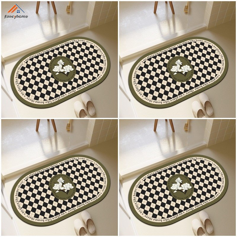 Thảm lót cửa chùi chân Chống Trượt Họa Tiết Hoa