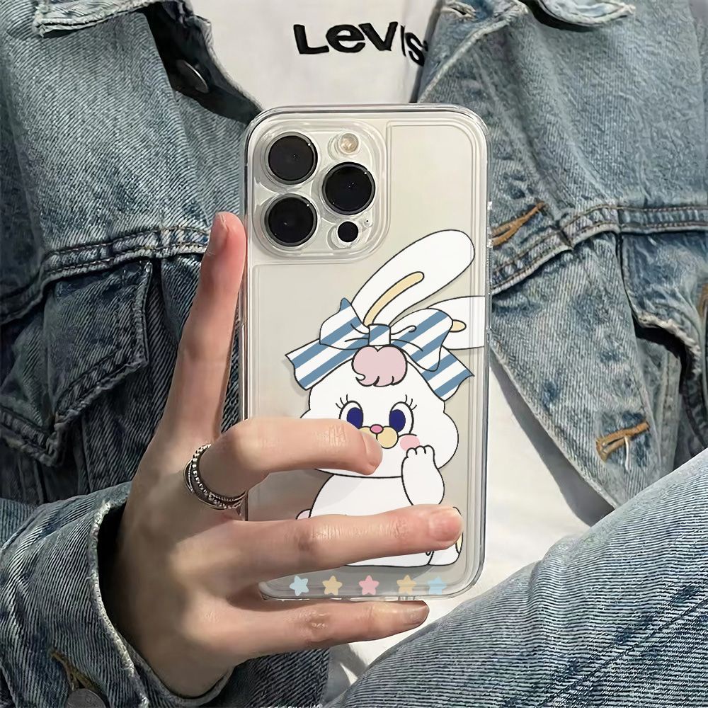 ✅Ốp Điện Thoại Dẻo Họa Tiết Hoạt Hình Thỏ Dễ Thương Chống Sốc Cho iPhone12 KKZH plus78 14pro13 6Inmax11