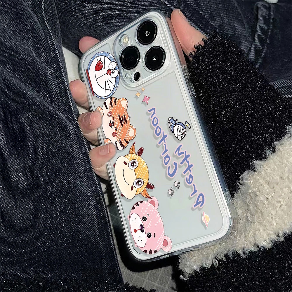 ✅Ốp Điện Thoại Mềm Chống Sốc Hình Hổ / Mèo Cho Iphone 6In 78max 12 11 13plus14pro QRF5