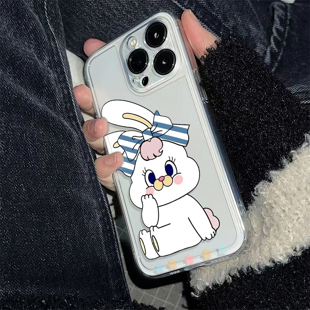 ✅Ốp Điện Thoại Dẻo Họa Tiết Hoạt Hình Thỏ Dễ Thương Chống Sốc Cho iPhone12 KKZH plus78 14pro13 6Inmax11