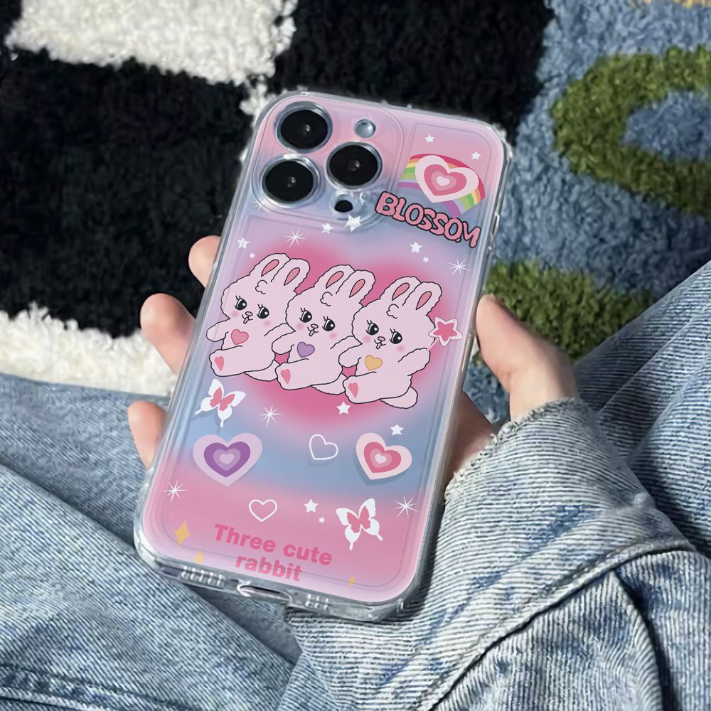 ✅Ốp Điện Thoại Dẻo Họa Tiết Chú Thỏ Dễ Thương Chống Sốc Cho iPhone12plus 78 RENH 11max13 14pro 6In