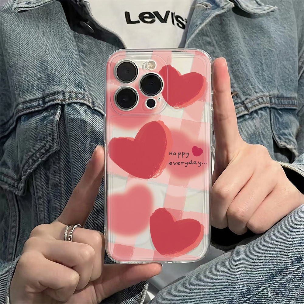 ✅Ốp Điện Thoại Mềm Chống Sốc Hình Trái Tim 13 Phong Cách 78iPhone12 plus 116Inmax iPhone 14pro 7C2G