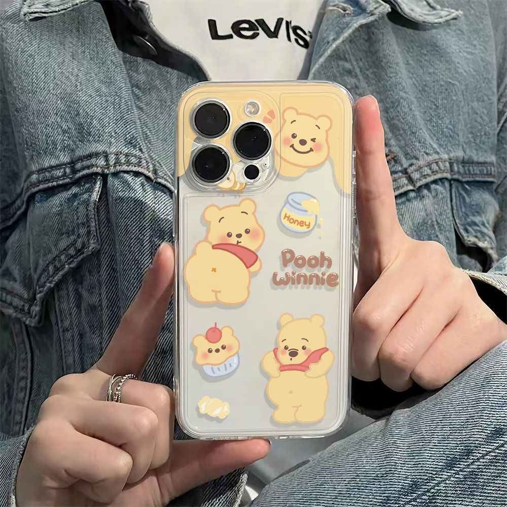 ✅Ốp Điện Thoại Dẻo Họa Tiết Hoạt Hình Gấu Pooh Dễ Thương Chống Sốc Cho Iphone126In78 13 11 A625 max 14pro