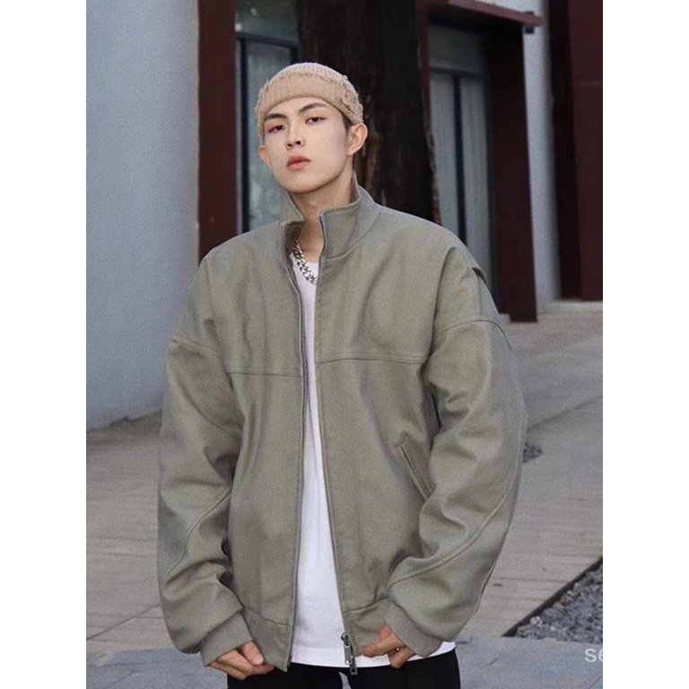 Alpha ma1 pilot jacket men's short stand collar cleanfit jacket High Street vibe American baseball suit