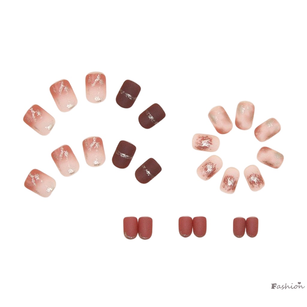 Móng Tay Giả Màu Cà Phê Caramel Chất Lượng Cao Dễ Sử Dụng