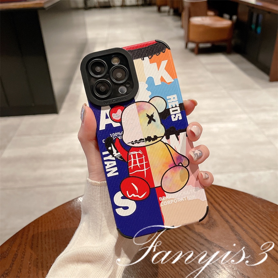 Ốp Điện Thoại TPU Mềm Chống Rơi Họa Tiết Gấu Cho IPhone 14 13 12 11 Pro Max X XR Xs Max 8 7 Plus SE 2020