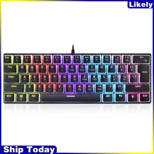 Bàn Phím Cơ Gaming L700 61 12 Chế Độ Sáng Và Dây Cắm Usb