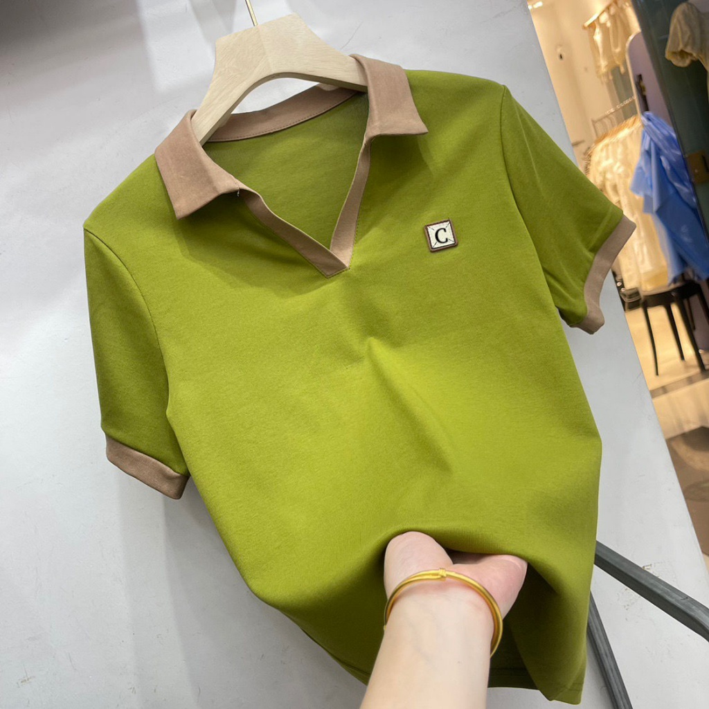 Áo Thun Tay Ngắn Phong Cách Mùa Hè Mới Cho Phụ Nữ Trung Niên