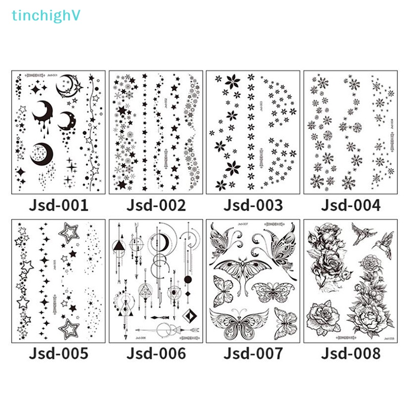 Miếng Dán Hình Xăm Tạm Thời Chống Nước Cho Nữ