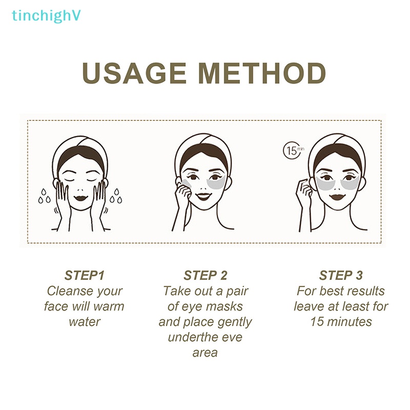 Set 6 Cặp Mặt Nạ Mắt Collagen Hòa Tan Chống Nếp Nhăn Dưỡng Ẩm Làm Săn Chắc Da