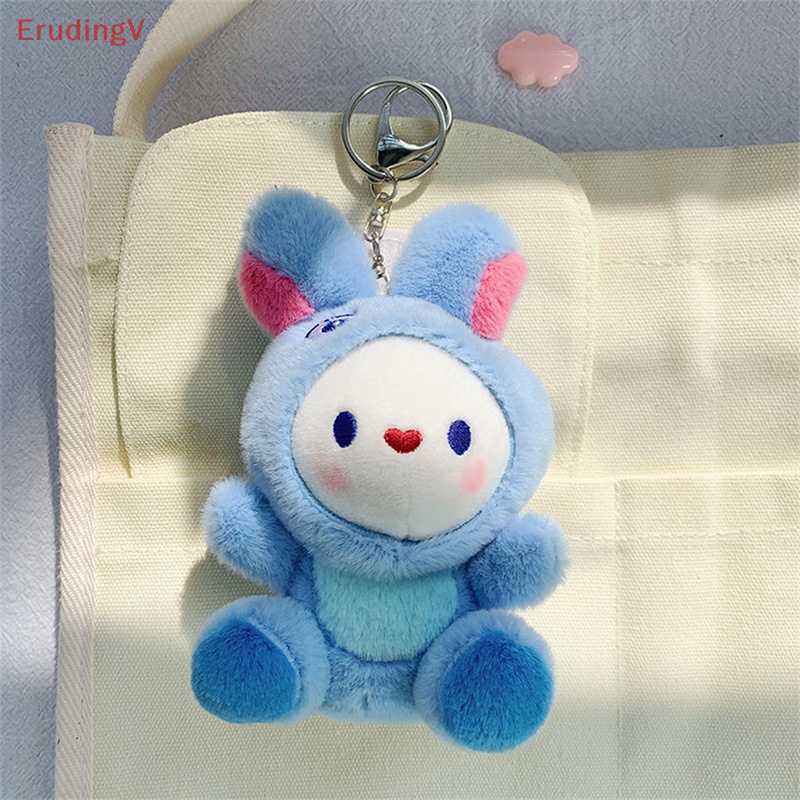 Búp Bê Thỏ Nhồi Bông Treo Móc Khóa / Túi Xách Trang Trí Xe Hơi Dễ Thương Sáng Tạo Dành Cho Bạn Nữ