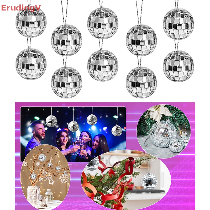 1 Bộ Bóng Gương 2-5cm Treo Trang Trí Cây Thông Giáng Sinh