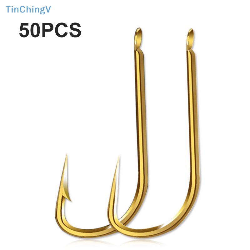 [TinChingV] Bộ 50 Móc Câu Cá Bằng Thép Không Gỉ Cao Cấp